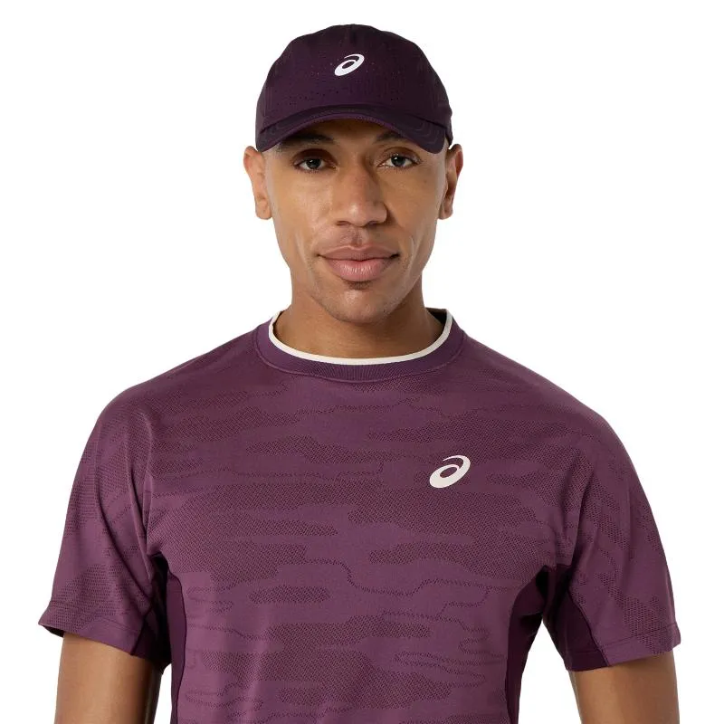 Asics Match Jacquard SS Top Dark Garnet T-Shirt