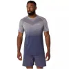 Camiseta Asics Seamless SS Top Lavanda Cinza Azul Índigo
