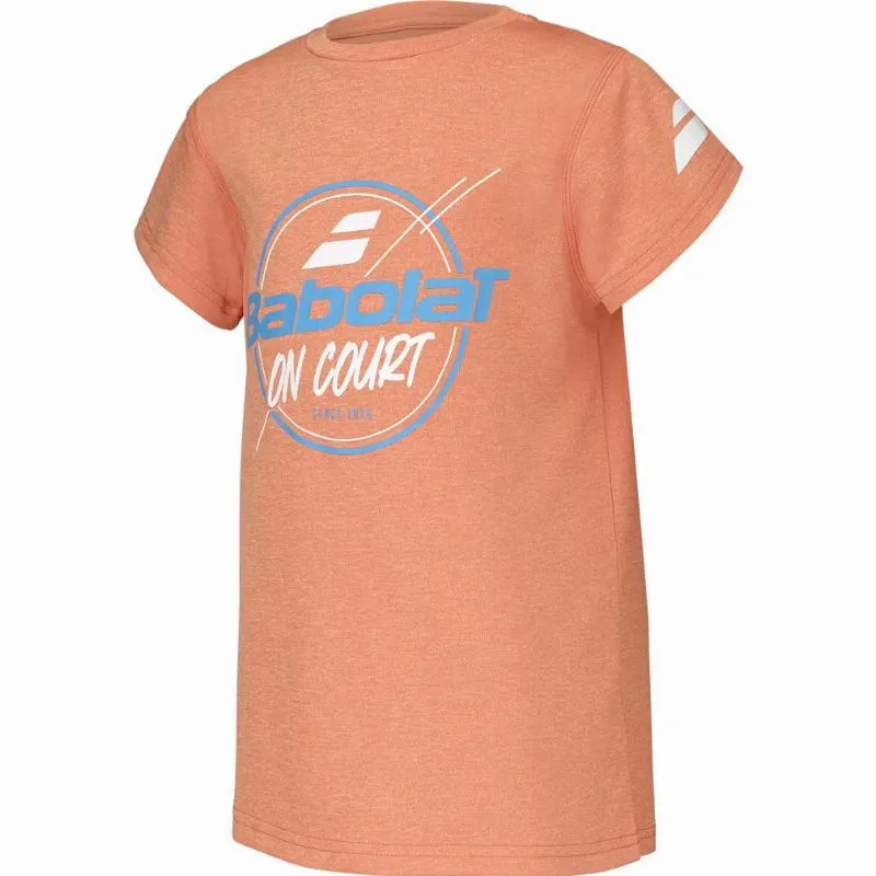 Camiseta Babolat Exercício Gráfico Naranja Junior