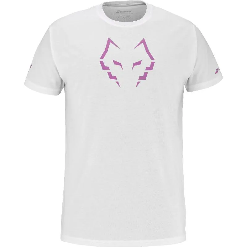 Babolat Juan Lebron Camiseta De Algodão Branco Rosa
