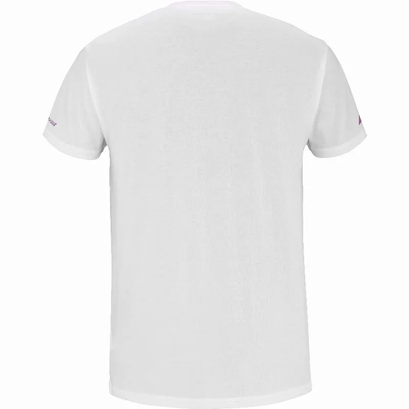 Babolat Juan Lebron Camiseta De Algodão Branco Rosa