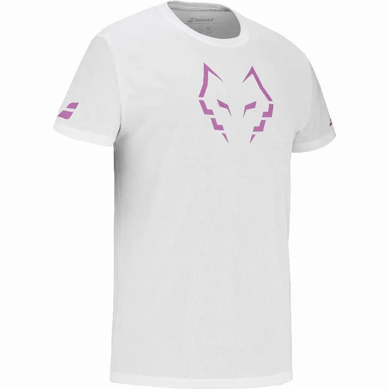 Babolat Juan Lebron Camiseta De Algodão Branco Rosa