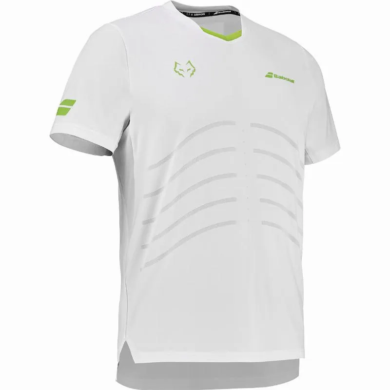 Camiseta Babolat Juan Lebron Réplica de Gola Crew Blanco
