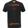 Camiseta Babolat Juan Lebron Réplica de Gola Redonda Negro