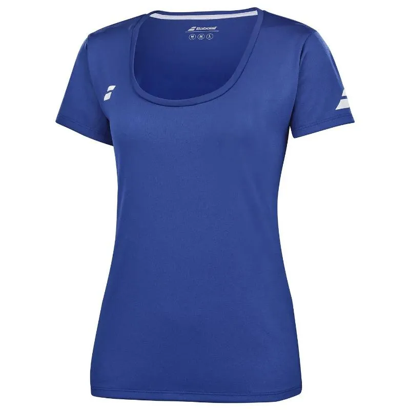Camiseta Babolat Joga Capsleeve Azul Blanco Junior