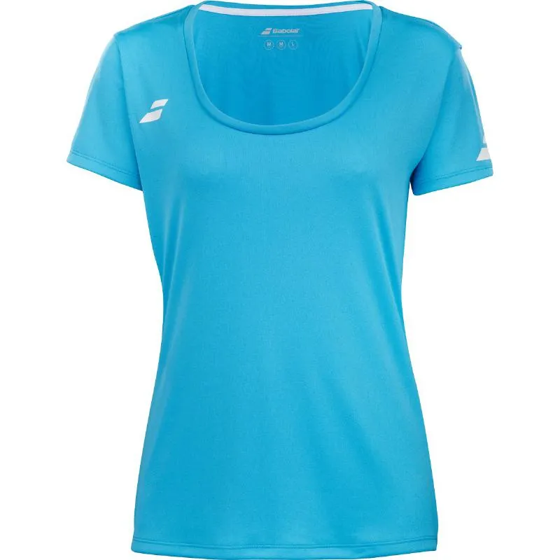 Camiseta Babolat Toca Capsleeve Azul Cian Mujer