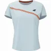 Camiseta Babolat joga Capsleeve Azul Claro Junior