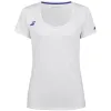 Camiseta Babolat Joga Capsleeve Blanco Azul Junior