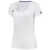 Camiseta Babolat Joga Capsleeve Blanco Azul Junior