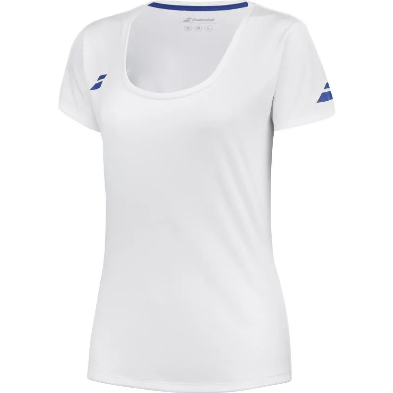 Camiseta Babolat toca capsleeve Blanco Mujer