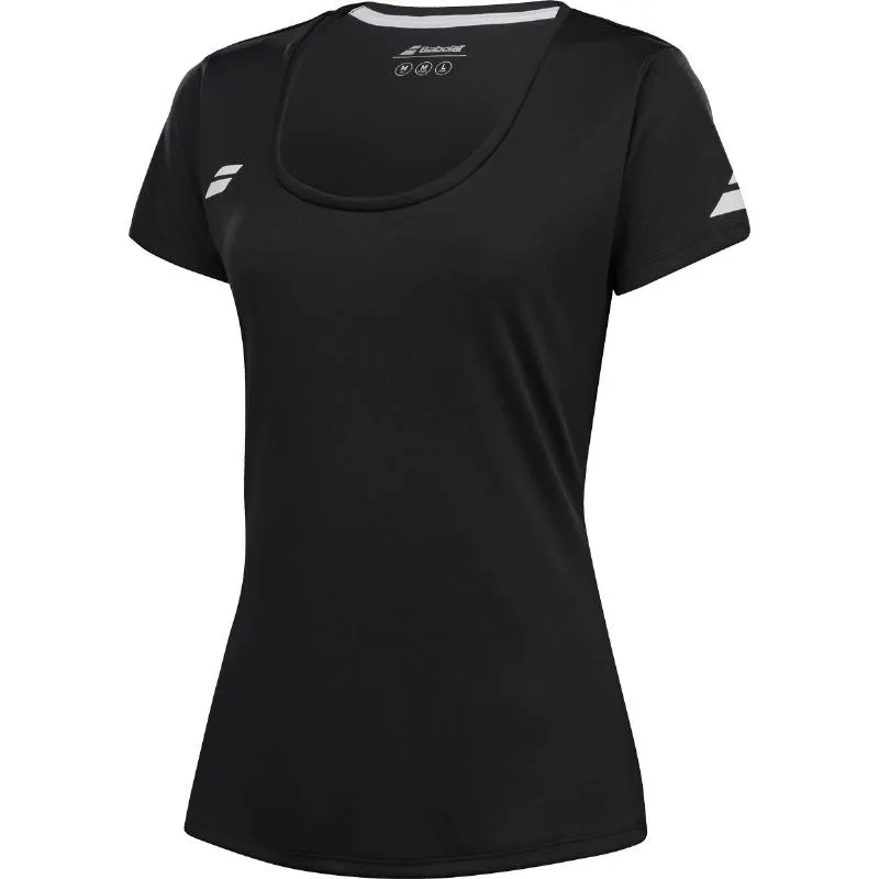 Camiseta Babolat Toca Capsleeve Negro Mujer