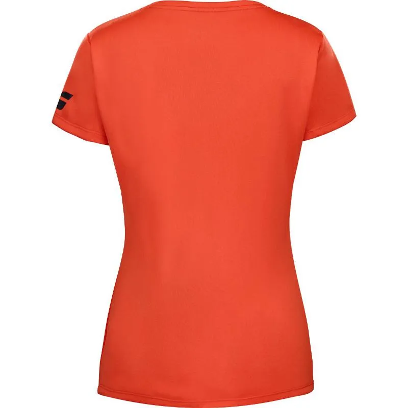 Camiseta Babolat Joga Capsleeve Rojo Naranja Mujer