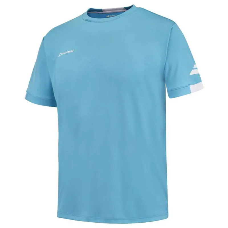 Camiseta Babolat jogar Crew Azul Cian