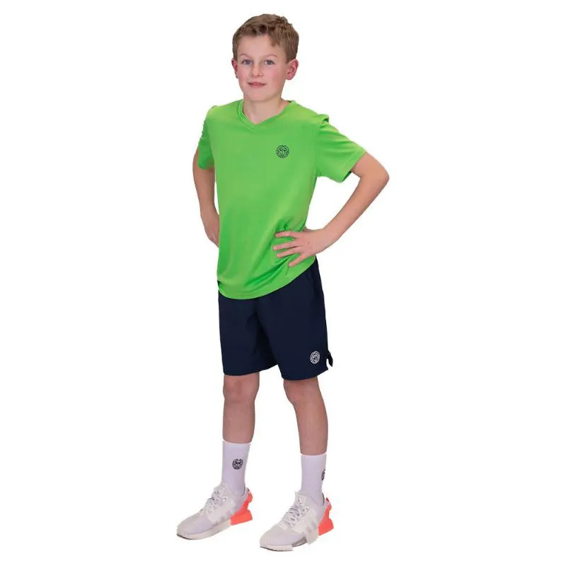 Camiseta Bidi Badu Tripulação Neon Verde Escuro Azul Júnior