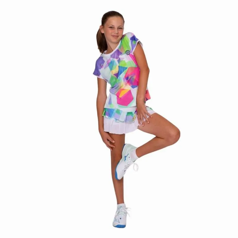 Bidi Badu Kaleido Capsleeve Branco Mix Camiseta Júnior