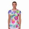 Camiseta Feminina Bidi Badu Kaleido Capsleeve White Mix