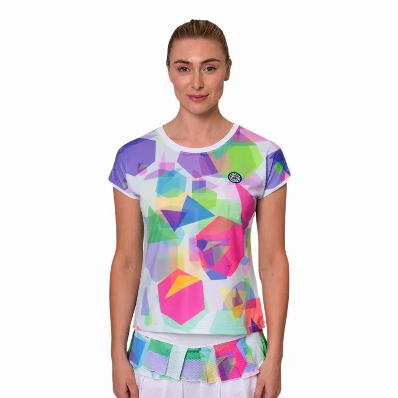 Camiseta Feminina Bidi Badu Kaleido Capsleeve White Mix