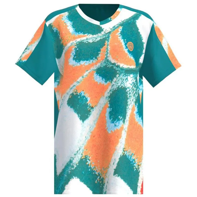 Camiseta Bidi Badu Melbourne V-Neck Petroleo Laranja