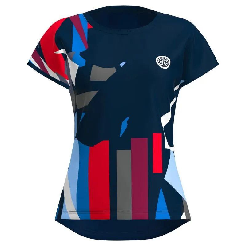 Camiseta Júnior Bidi Badu New York Capsleeve Azul Escuro Vermelho
