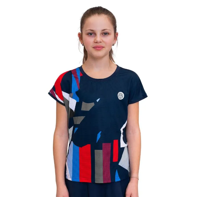 Camiseta Júnior Bidi Badu New York Capsleeve Azul Escuro Vermelho