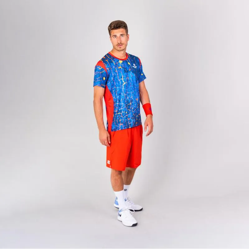 Camiseta Bidi Badu Padel Themba Azul Vermelho