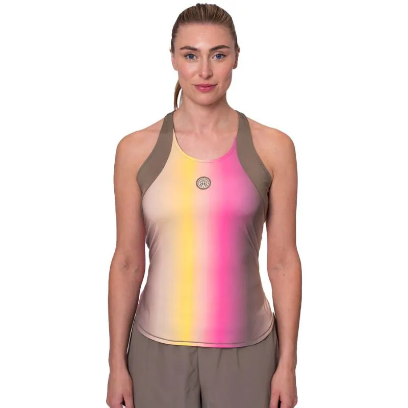 Camiseta Feminina Bidi Badu Spectrum Marrom Amarelo
