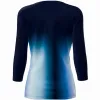 Camiseta Feminina Bidi Badu Spectrum V-Neck Aqua Azul Escuro