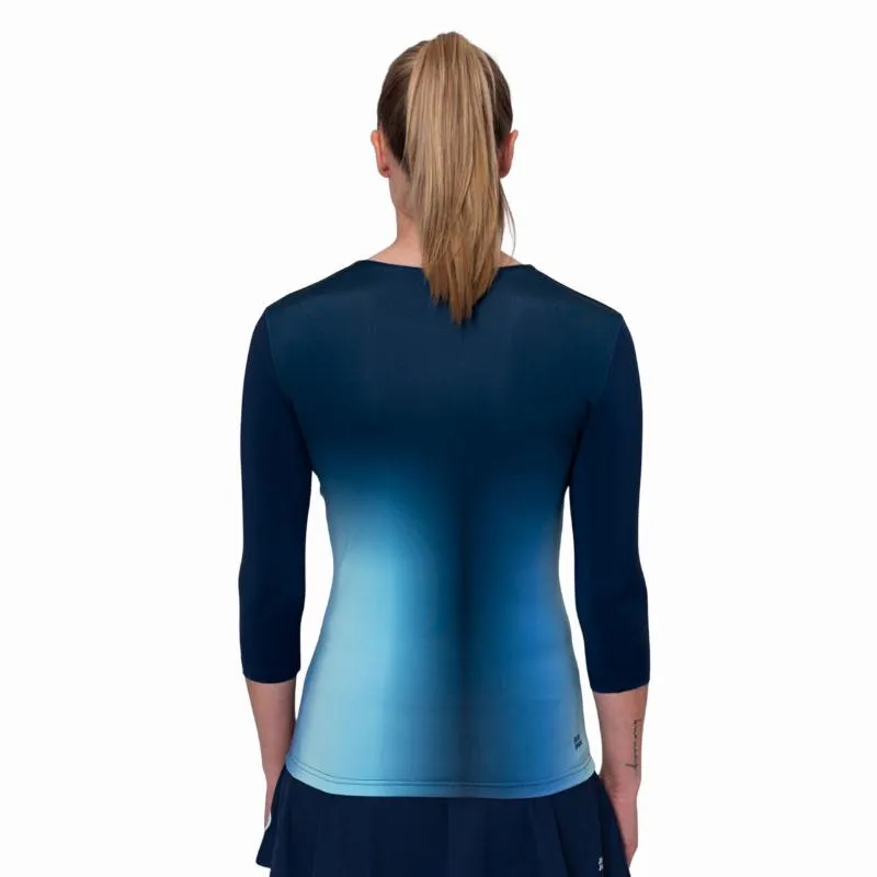 Camiseta Feminina Bidi Badu Spectrum V-Neck Aqua Azul Escuro