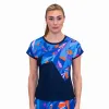 Camiseta Feminina Bidi Badu Spike Capsleeve Azul Escuro