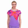 Camiseta Feminina Bidi Badu Spike Capsleeve Roxo Rosa