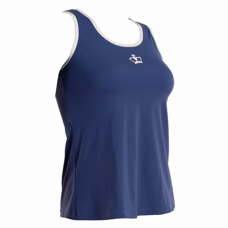T-shirt donna con corona nera Creta Blu Bianca