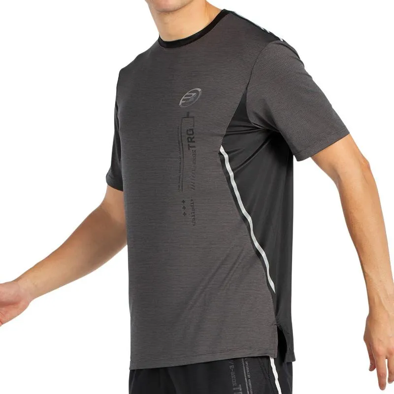 Camiseta preta bicolor Bullpadel Becerre