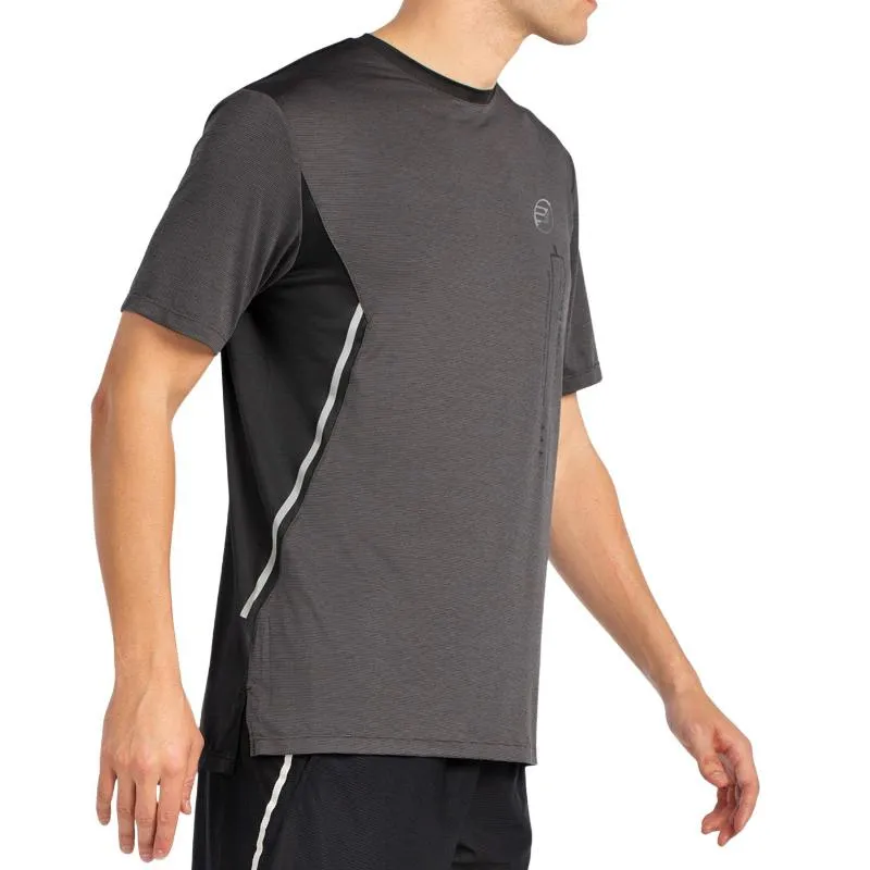 Camiseta preta bicolor Bullpadel Becerre