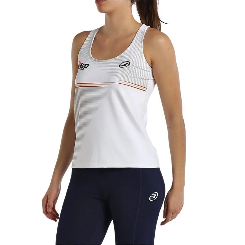 Camiseta branca Bullpadel FEP Funi