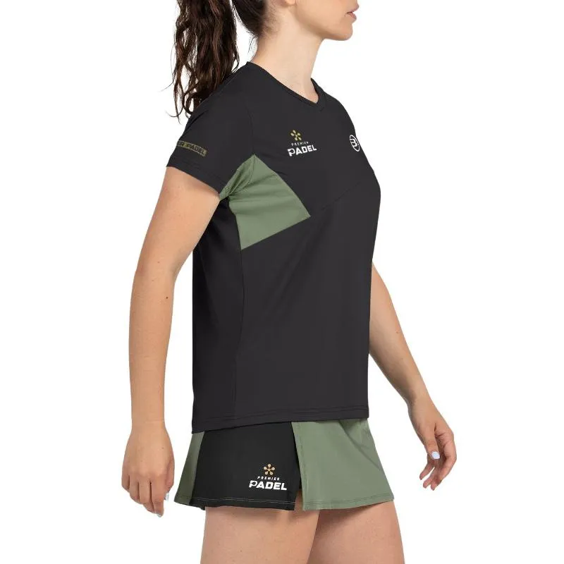Camiseta Preta Bullpadel Premier Padel Pampan