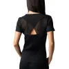 Camiseta Drop Shot Flight Performance Negro Mujer