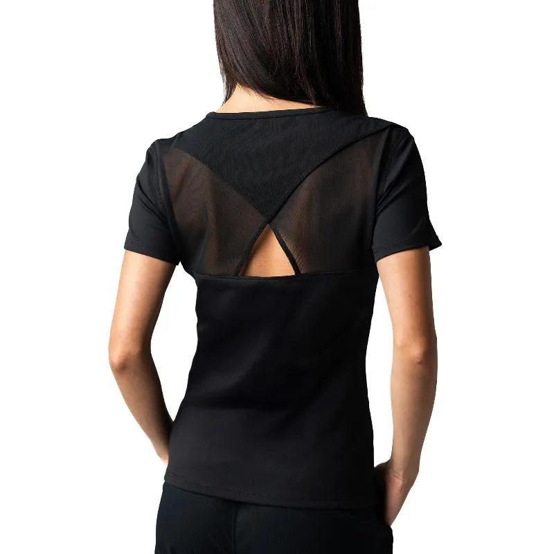 Camiseta Drop Shot Flight Performance Negro Mujer