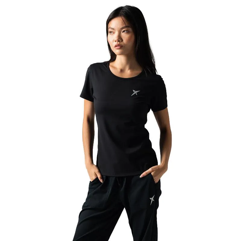 Camiseta Drop Shot Flight Performance Negro Mujer