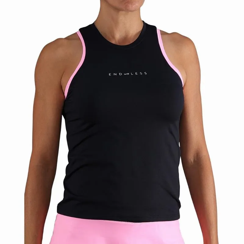 Camiseta Endless Essential Negro Rosa