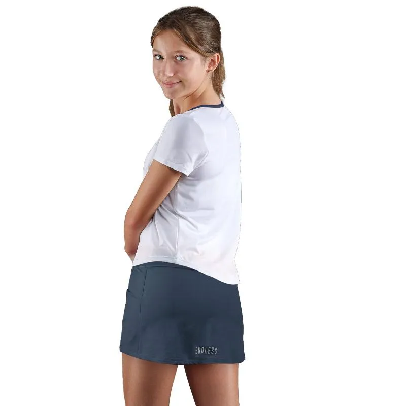 Camiseta Júnior Endless Glory Branco Índigo Azul