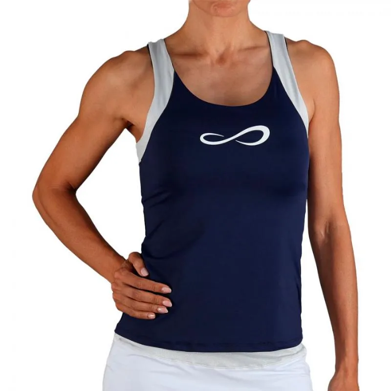 Camiseta Endless Race Azul Marinho Prateado