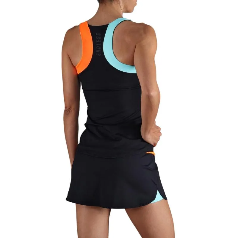 Camiseta Endless Race Preto Laranja