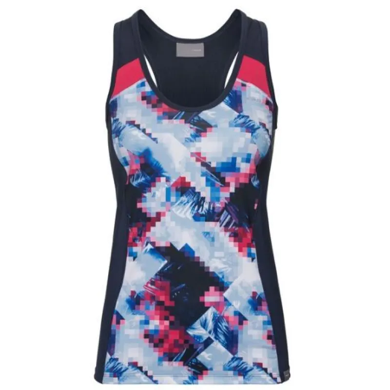 Ava de cabeça sem alças camiseta azul marinho