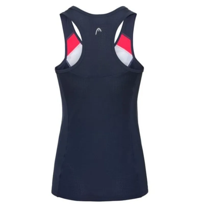 Ava de cabeça sem alças camiseta azul marinho