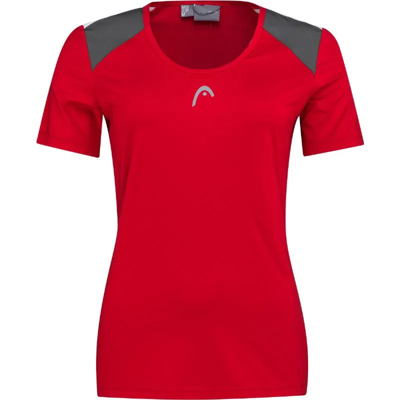 Camiseta Head Club 22 Tech Vermelha para Mulheres