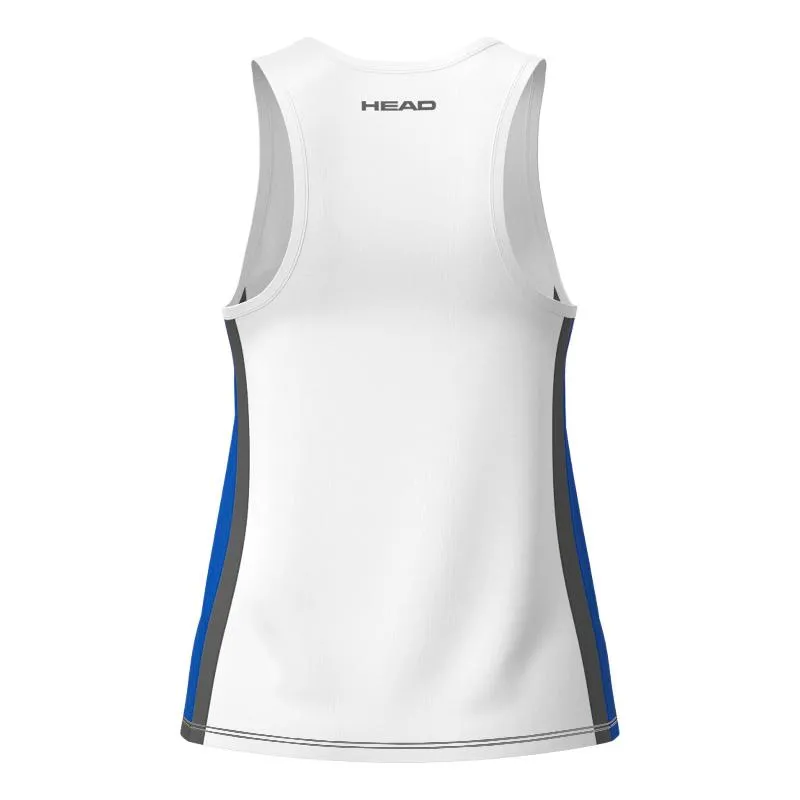 Camiseta Head Club 25 Branca Azul Royal Junior