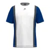 Camiseta Head Club 25 Tech Branco Azul Royal Junior
