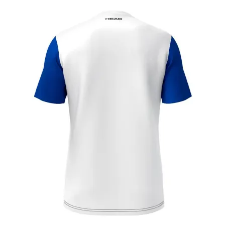Camiseta Head Club 25 Tech Blanco Azul Royal Junior