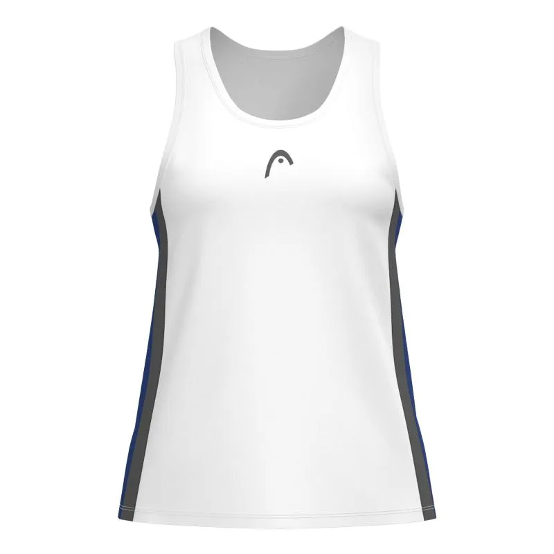 Camiseta Head Club 25 Tech White Royal Blue para Mulheres