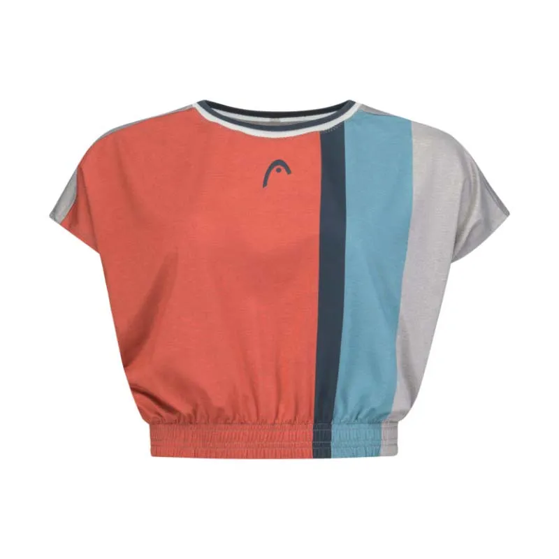 Cabeca Crop Top T-shirt Coral Mulheres